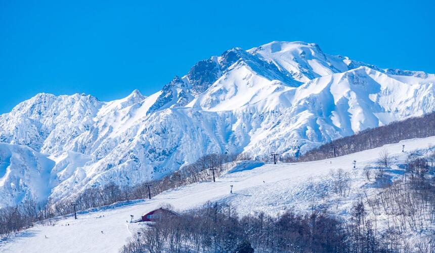 Hakuba skiing resort in Japan with world-class slopes and alpine scenery.