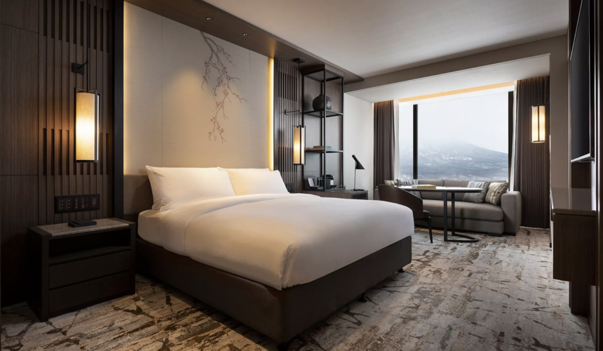 Higashiyama Niseko Village hotel in Japan with luxury ski-in ski-out accommodations.