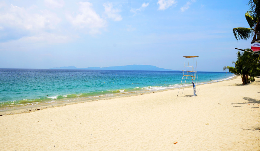 White Beach Puerto Galera Mindoro Philippines with nightlife and beachfront